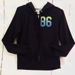 Black Zip Hoodie from Pink in EUC